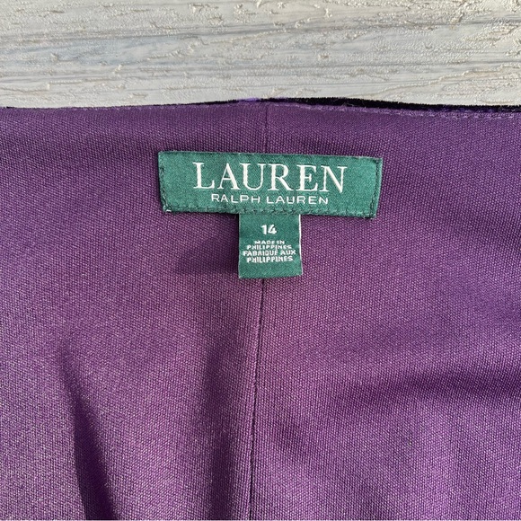 Lauren Ralph Lauren Flocked Velvet Wrap Dress - Picture 3 of 7